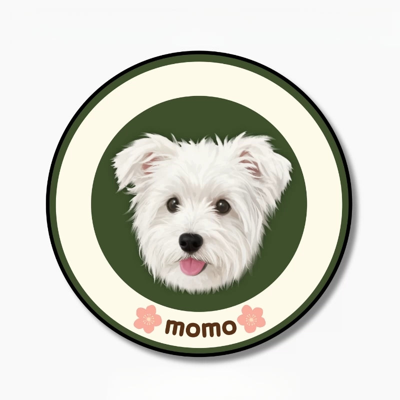 Custom Pet Illustration Rug – Personalized Hand-Drawn Pet Portrait Carpet