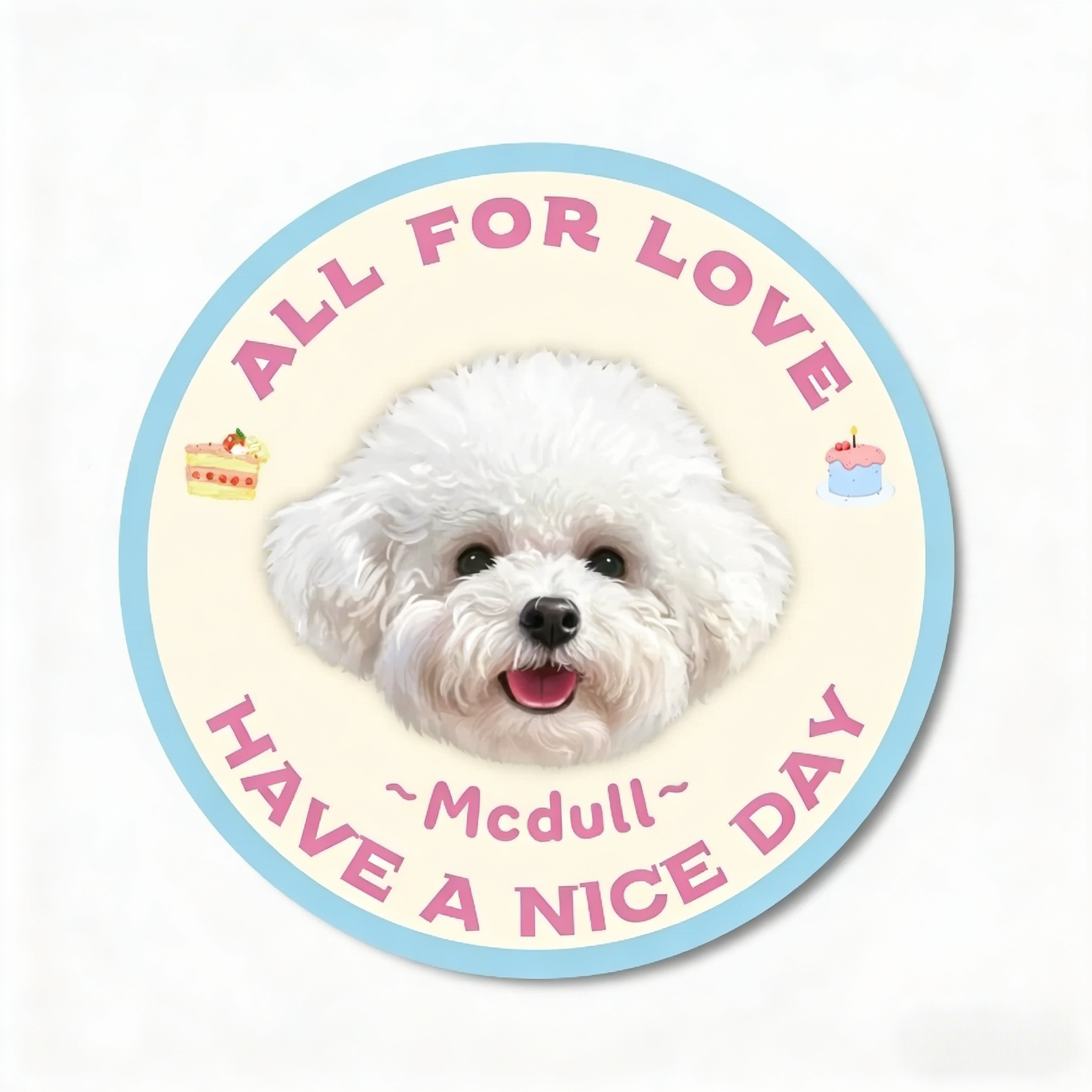 Custom Pet Illustration Rug – Personalized Hand-Drawn Pet Portrait Carpet