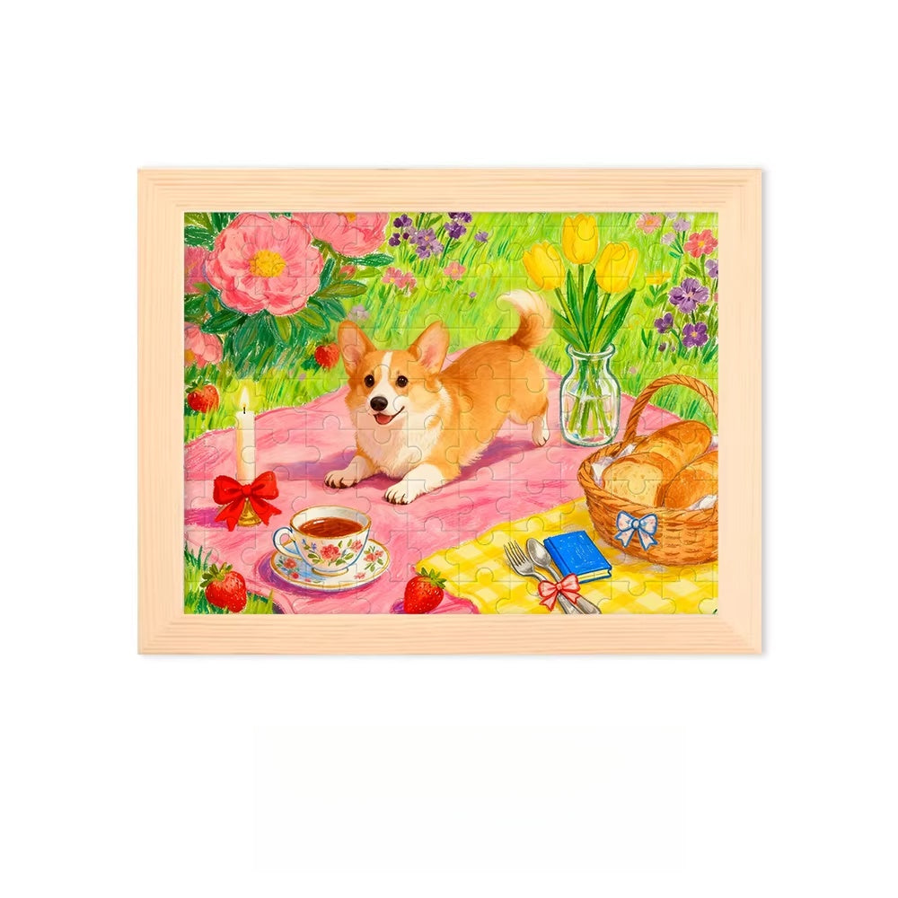 Custom Pet Portrait Puzzle Art – Hand-Illustrated from Your Photo, A Puzzle You Can Display