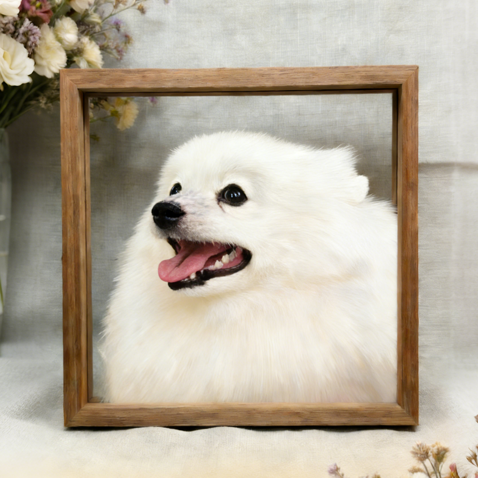 Custom Hand Painted Pet Portrait on Glass – Personalized Acrylic Glass Pet Painting from Photo
