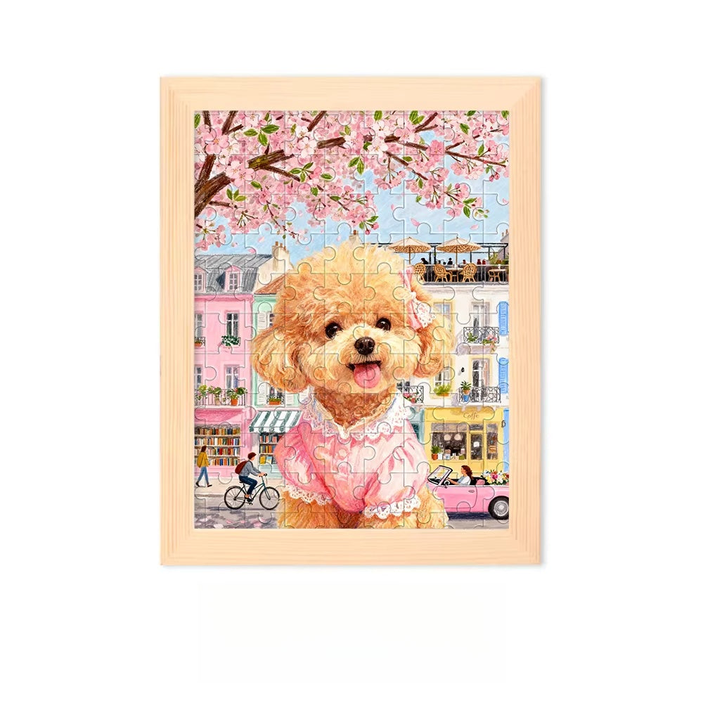 Custom Pet Portrait Puzzle Art – Hand-Illustrated from Your Photo, A Puzzle You Can Display